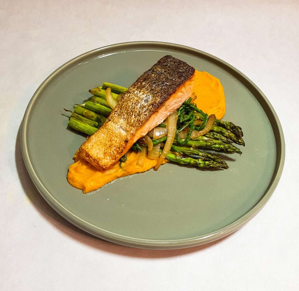Zalm met groene asperges